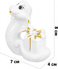 Фигурка декоративная «Змея с подарком» - Фото 1