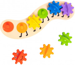 Игрушка развивающая сортер-шестеренки «Радужная гусеничка» - Фото 3