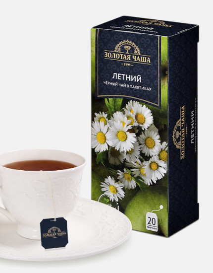 Чай чёрный с ромашкой, яблоком и корицей «Летний»