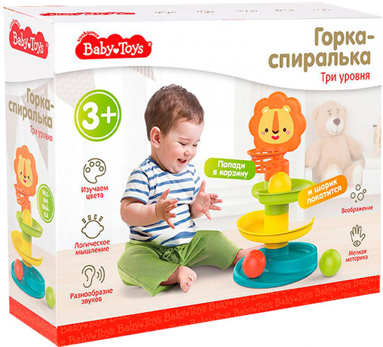 Игрушка для малышей «Горка-спиралька. Три уровня»