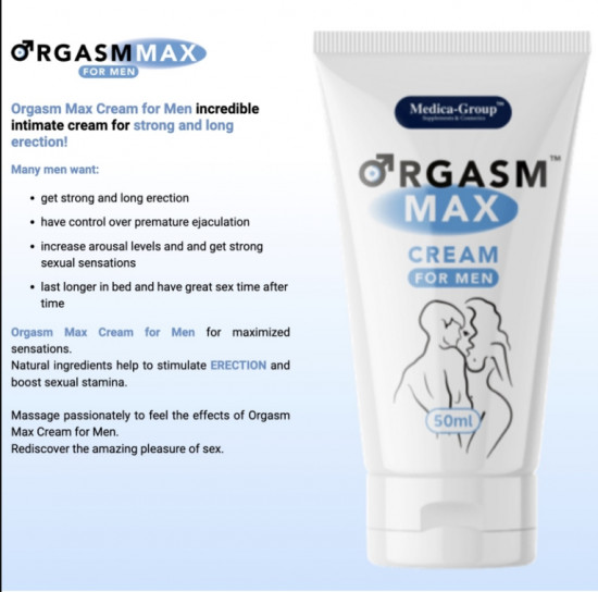 Крем для эрекции мужской возбуждающий «Orgasm Max cream for men»