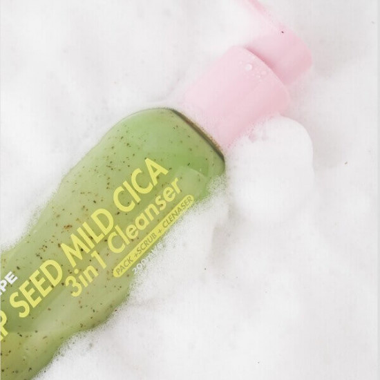 Пузырьковая пенка «Hemp Seed Mild Cica 3 in 1 Cleanser»
