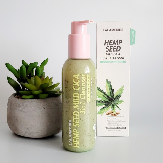 Пузырьковая пенка «Hemp Seed Mild Cica 3 in 1 Cleanser»