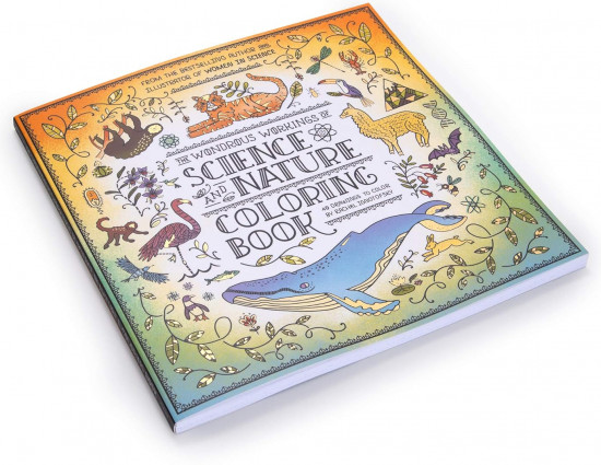 The Wondrous Workings of Science and Nature Coloring Book: 40 Line Drawings to Color