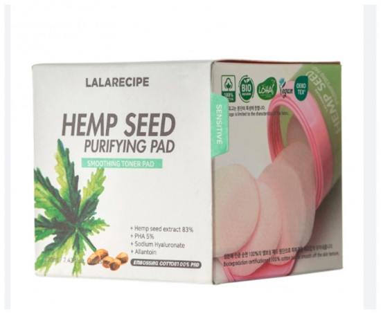 Успокаивающие пэды для чувствительной кожи «Hemp Seed Purifying Pad»