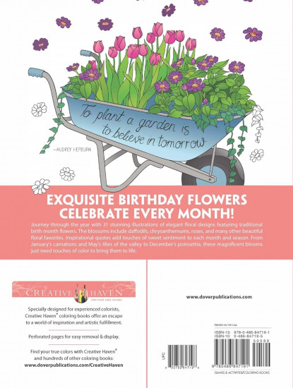 Creative Haven a Year in Flowers Coloring Book