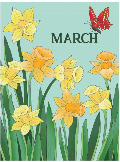 Creative Haven a Year in Flowers Coloring Book