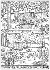 Creative Haven Autumn Harvest Coloring Book - Фото 11