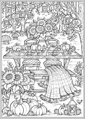 Creative Haven Autumn Harvest Coloring Book - Фото 12