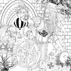 Mythogoria: Nightmare Cabaret: A Dazzling Horror Coloring Book - Фото 1