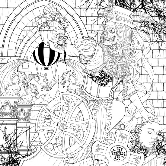 Mythogoria: Nightmare Cabaret: A Dazzling Horror Coloring Book
