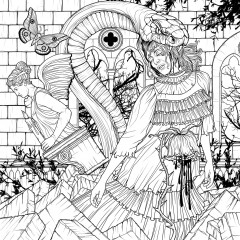 Mythogoria: Nightmare Cabaret: A Dazzling Horror Coloring Book - Фото 4