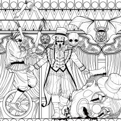 Mythogoria: Nightmare Cabaret: A Dazzling Horror Coloring Book - Фото 5