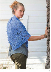 Классические шали. 20 элегантных моделей с ажурами, косами и другими узорами! Спицы - Фото 5