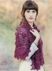 Классические шали. 20 элегантных моделей с ажурами, косами и другими узорами! Спицы - Фото 6