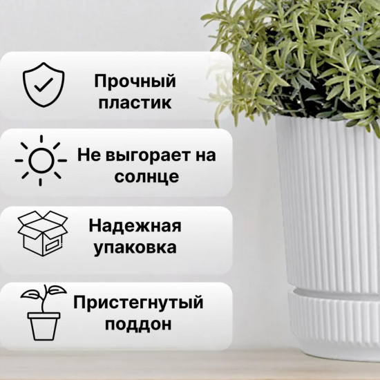 Кашпо со вставкой «Стрип»