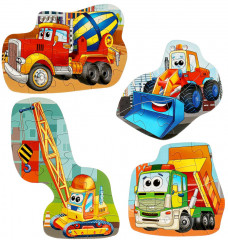 Набор макси-пазлов 4 в 1 «Полезный транспорт» - Фото 1