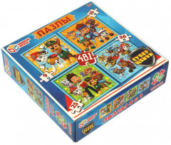 Набор пазлов в коробке 4 в 1 «Суперщенки» - Фото 4
