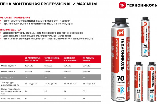 Пена монтажная «Professional»