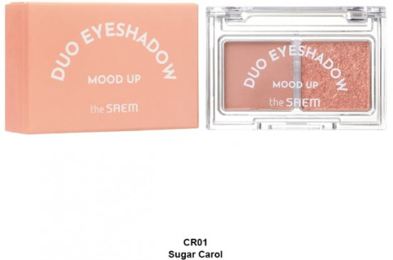 Тени двойные «Mood Up Duo Eyeshadow», оттенок CR01 Sugar Coral