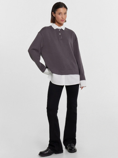 Джемпер c имитацией рубашки женский