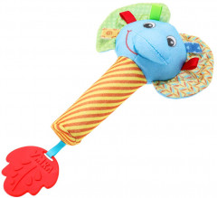 Игрушка-погремушка с пищалкой «Слоник» - Фото 2