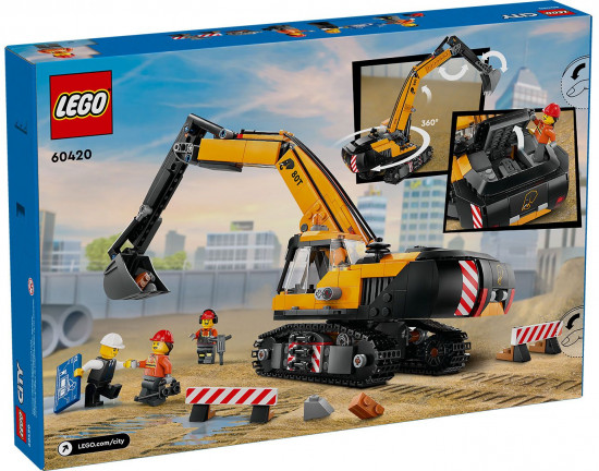 Конструктор LEGO® 60420 Желтый строительный экскаватор