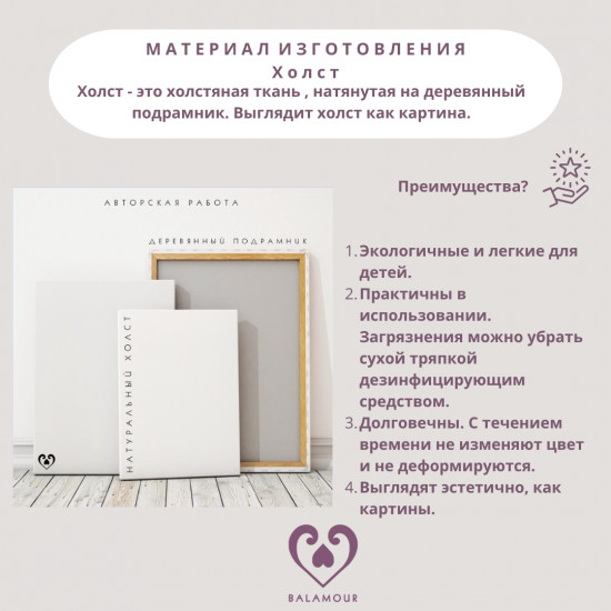 Карта Казахстана на холсте на английском языке