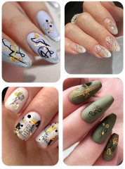 Слайдеры для ногтей «Абстракция золото» - Фото 4