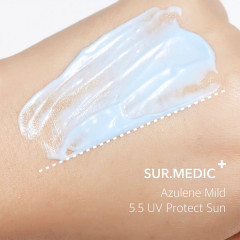 Крем солнцезащитный с азуленом «Sur.medic+ Azulene Mild 5.5 UV Protect Sun Spf 50+PA++++» - Фото 3