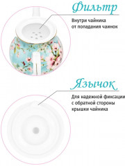Чайник заварочный «Яблоневый цвет на голубом» - Фото 3