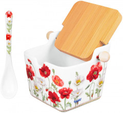 Банка для сыпучих продуктов с ложкой «Маки» - Фото 4