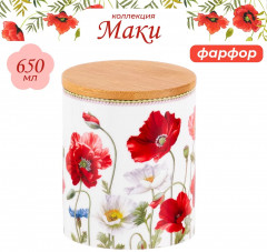 Банка для хранения с крышкой «Маки» - Фото 3