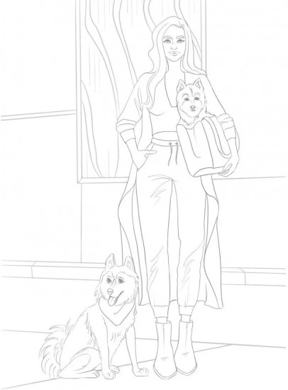 Раскраска «Me and My Puppy»