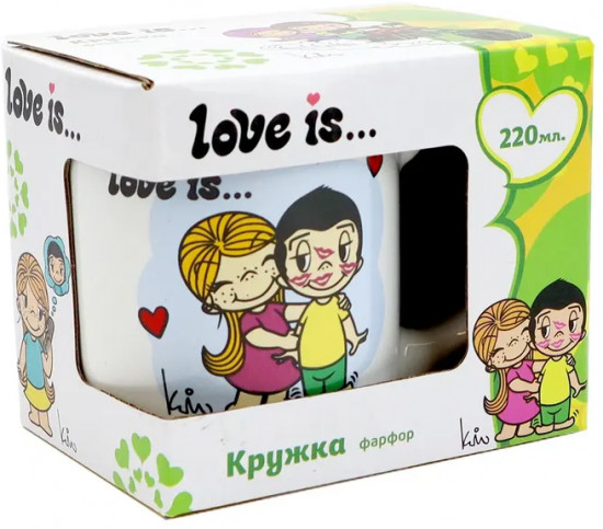 Кружка в подарочной упаковке «Love is...»