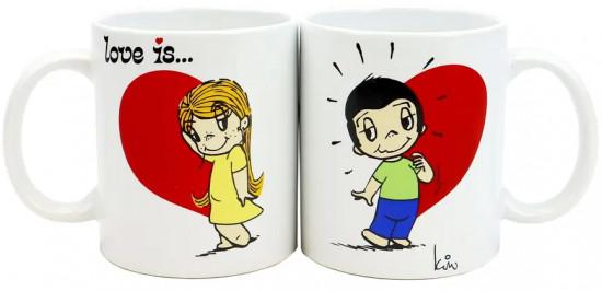 Набор кружек в подарочной упаковке «Love is...,Счастье в Кружках»