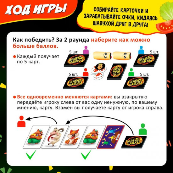 Игра настольная «Бешеная шавуха»
