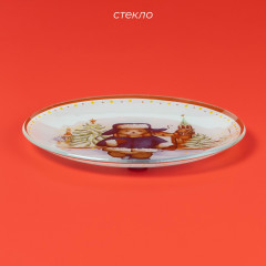 Блюдо сервировочное «Зимний медвежонок. Каток» - Фото 1