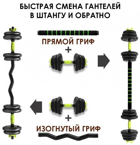 Набор гантелей разборных