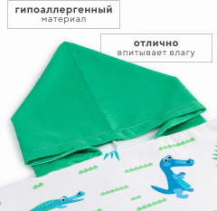 Полотенце-пончо детское «Крокодильчики» - Фото 2