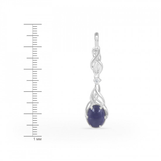 Серьги из серебра с камнем