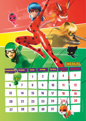 Календарь настенный перекидной с наклейками на 2025 год «Леди Баг и Супер-Кот» - Фото 2