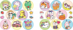 Раскраска с наклейками «Кавайные друзья» - Фото 2