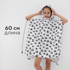 Пончо муслиновое детское «Панды» - Фото 2