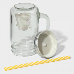 Кружка с крышкой и трубочкой «Комикс» - Фото 5