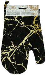 Прихватка-рукавица «Чёрный мрамор» - Фото 3
