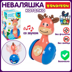 Неваляшка-каталка с прорезывателями и звуками «Олененок» - Фото 2