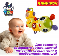 Игрушка музыкальная с прорезывающими устройствами «Гусеница погремушка» - Фото 5
