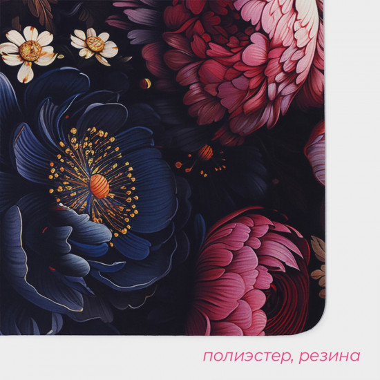 Коврик для ванной «Black flowers»