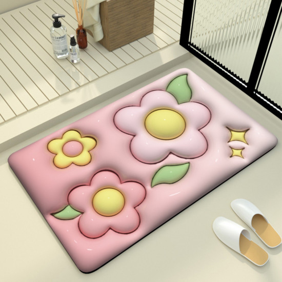 Коврик для ванной «Pink Flowers»
